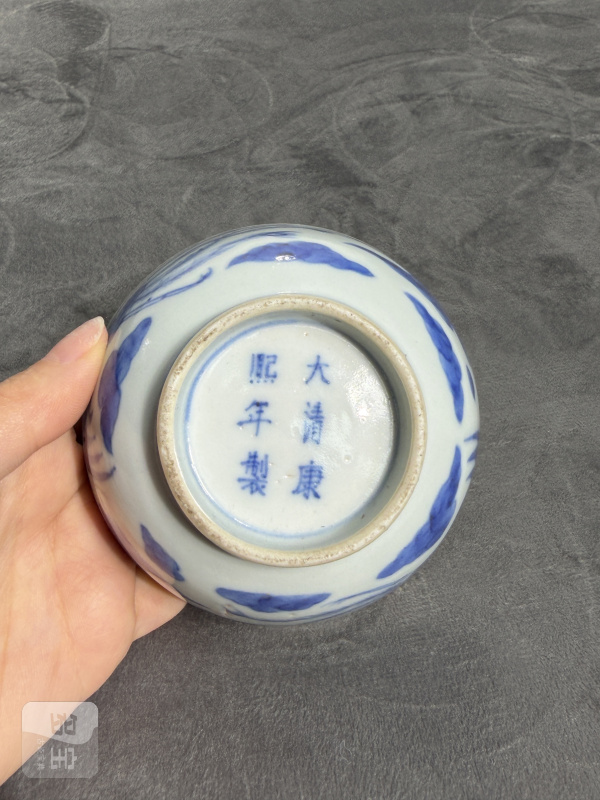 清晚期青花丹凤朝阳纹杯 - 图6